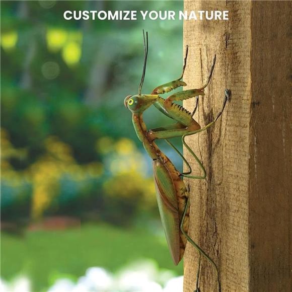 Praying Mantis Tree Hanger - Yard Decorations -Whimsical Tree Sculpture -Outdoor - Picture 7 of 7